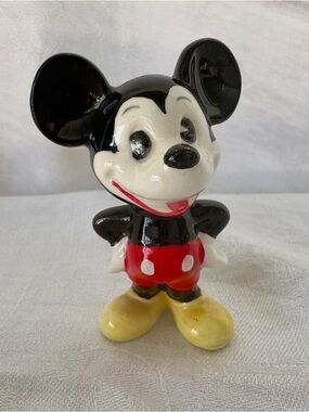 Mickey Mouse Ceramic figure From the 70’s- Marked on bottom Disney World Japan
